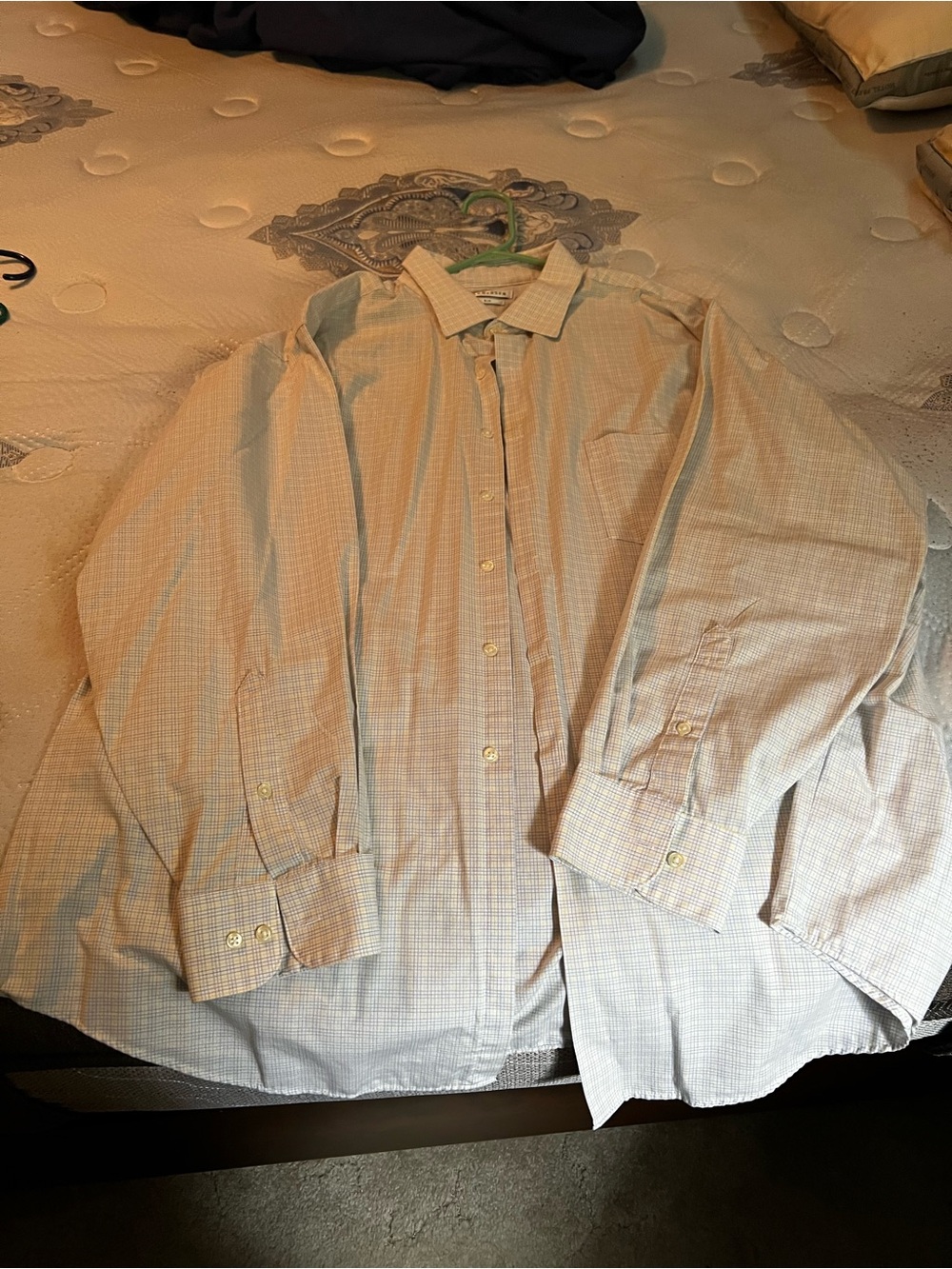 Men's Light Blue Check Dress Shirt